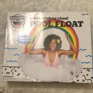 NWT Big Mouth  Giant rainbow cloud pool float